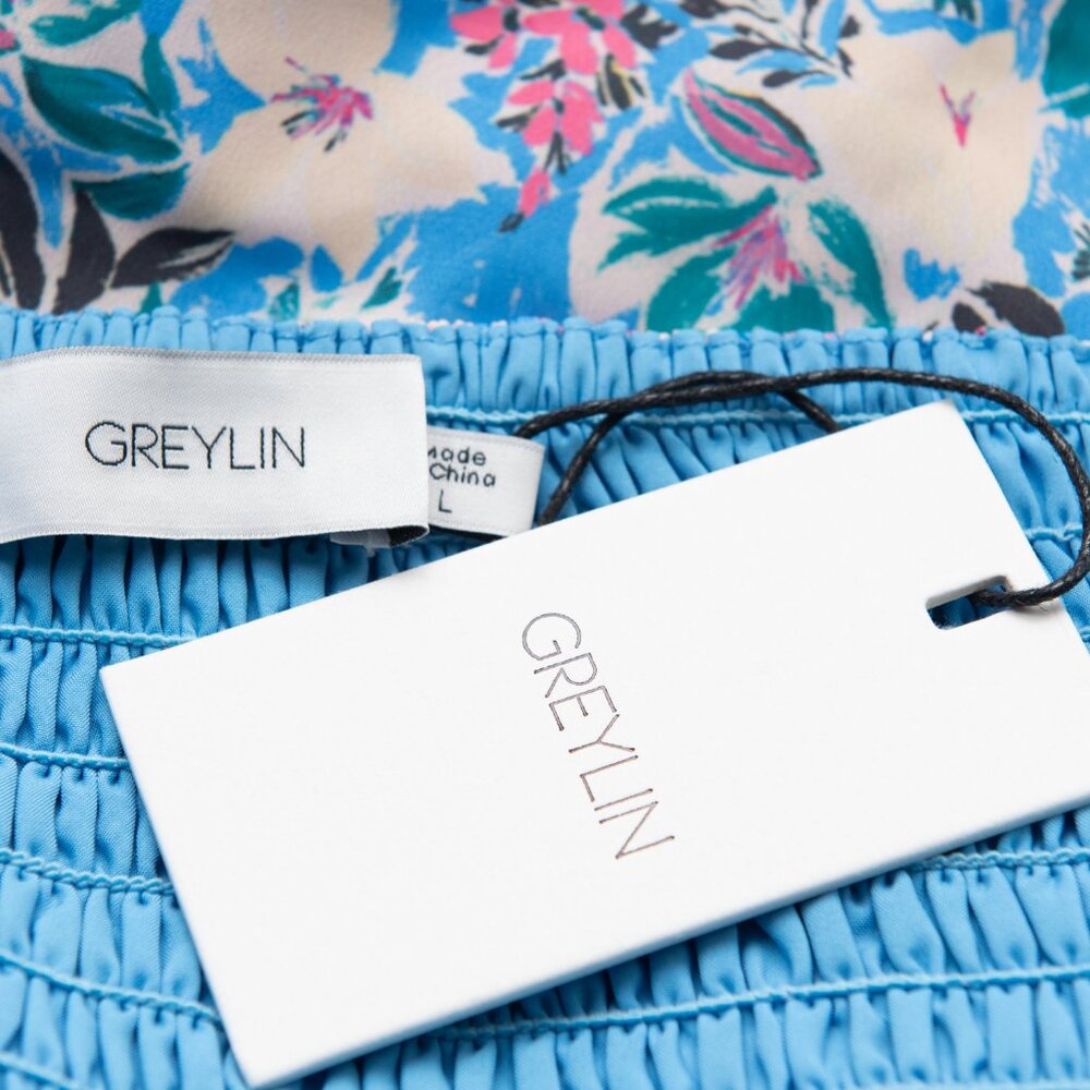 Greylin Silvan Cami Dress Floral Sleeveless Mini Blue Pink Size Large New - Picture 3 of 6